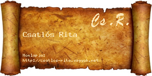 Csatlós Rita névjegykártya